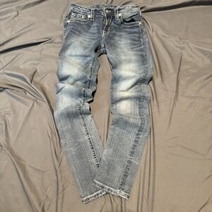 Miss Me Faded Blue Skinny Jeans